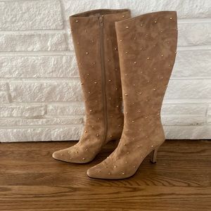 Vaneli Studded Suede Boots